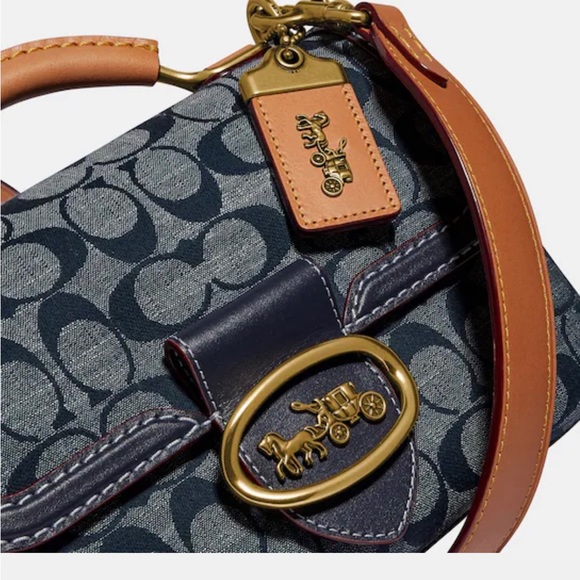 Coach Bags Coach Riley Top Handle 22 In Signature Chambray Poshmark